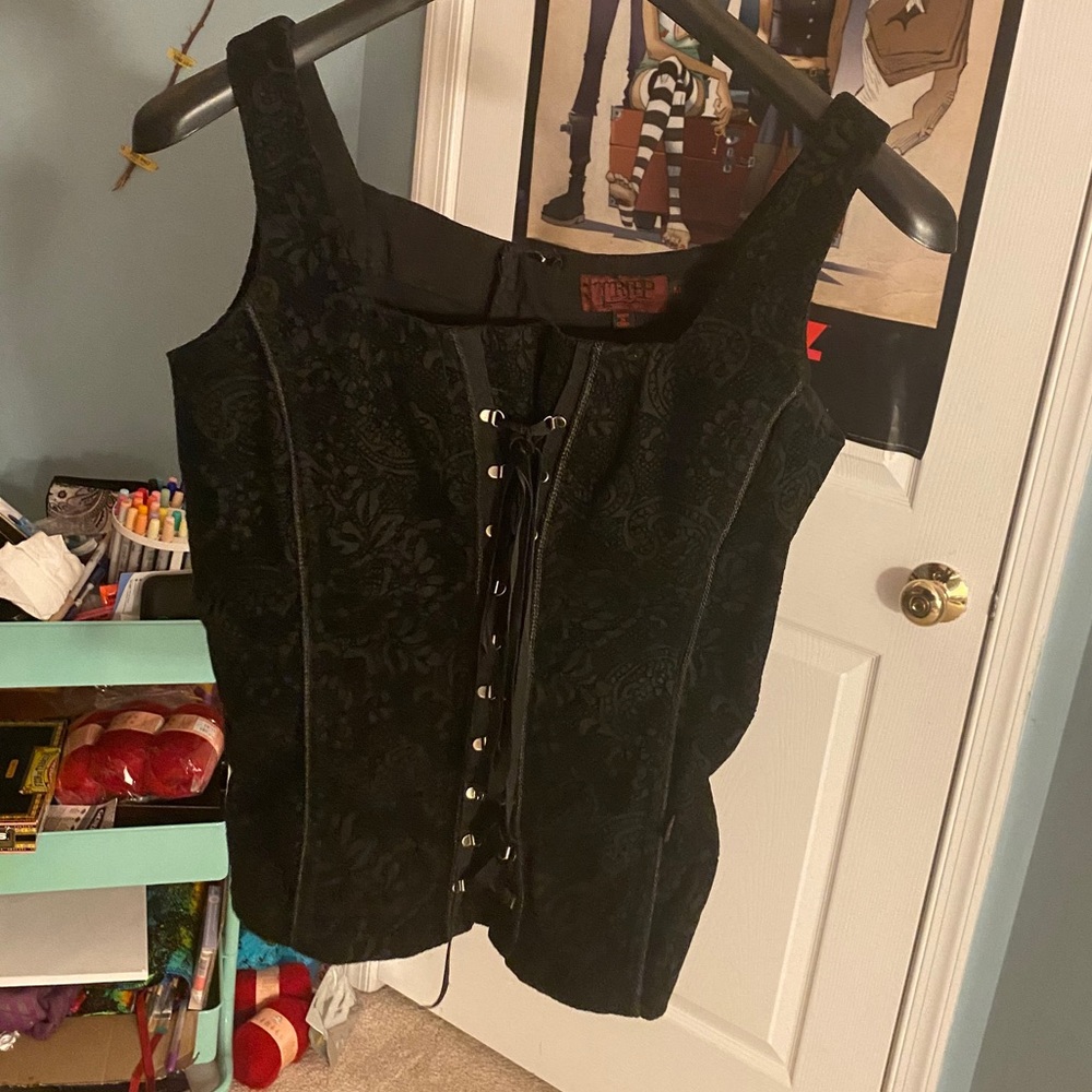 Tripp NYC velvet corset